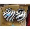 Pair of New Metallic Stripe Glazed Ceramic Vases