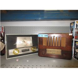 Vintage RCA Victor Clock Radio & Mantle Radio