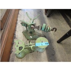 2 Vintage Cast Metal Scales