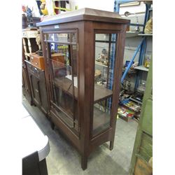 Vintage Wood Display Cabinet