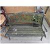 Image 1 : Wood Garden Bench with Cast Metal Ends