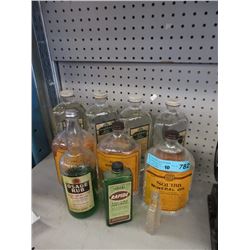 10 Vintage Bottles with Original Labels