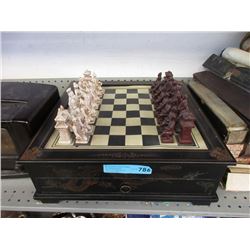 Chess Set on Storage Box