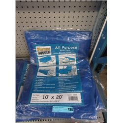 New Western Rugged 10 Foot x 20 Foot Blue Tarp
