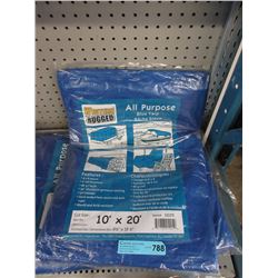 New Western Rugged 10 Foot x 20 Foot Blue Tarp