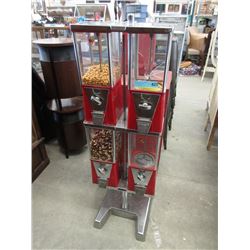 Vintage Four Head Oak Vending Machine