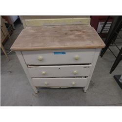 Vintage 3 Drawer Wood Dresser