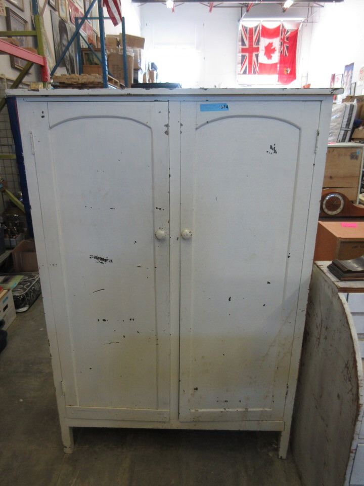 Vintage 2 Door Wood Storage with Shelves