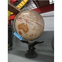 12" World Globe on Eagle Base
