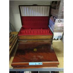 2 Wood Cutlery Boxes