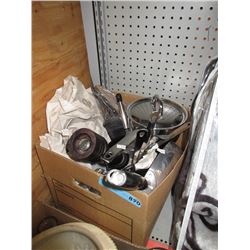 Box of Assorted Kitchen Pans & More