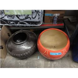 2 New Glazed Ceramic Planters