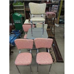 Small Vintage Table with 5 Chairs