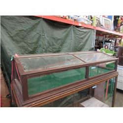 Large Wood Counter Top Display Cabinet