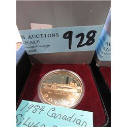 1984 Canadian Silver Dollar Coin - .500 Silver