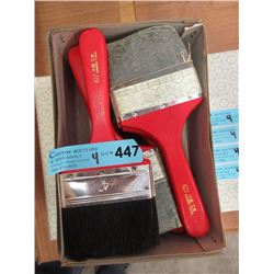 4 Dozen New 4" Pure Bristle Paint Brushes