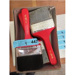 4 Dozen New 4" Pure Bristle Paint Brushes