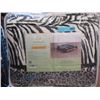 New Queen Size Animal Stripe Sherpa Blanket