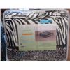 New Queen Size Animal Stripe Sherpa Blanket