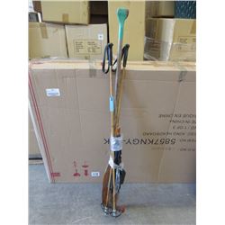 Vintage Bamboo Ski Poles, Paddle & Umbrella