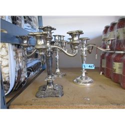 3 Silver Plated Candelabras