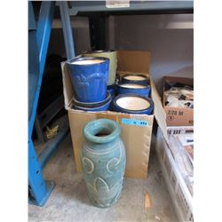 Pottery Vase & 14 Ceramic Plant Pots