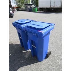 2 Schaeffer 36 Gallon Recycle Bins