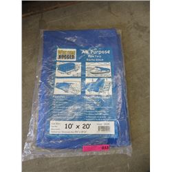 New Western Rugged 10 Foot x 20 Foot Blue Tarp