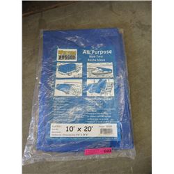 New Western Rugged 10 Foot x 20 Foot Blue Tarp