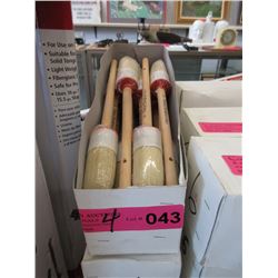 4 Dozen New #6 Birch Handled Round Brushes