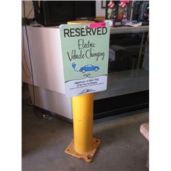 Steel Post With Sign