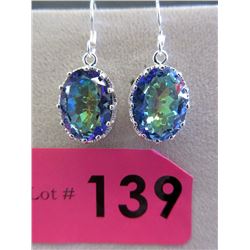 New Huge 50 CT Mystic Topaz Earrings