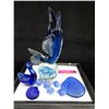 Image 1 : 10" Art Glass Sculpture, Seashells & Duck