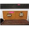 Image 1 : Oak 2 Drawer Index Card File