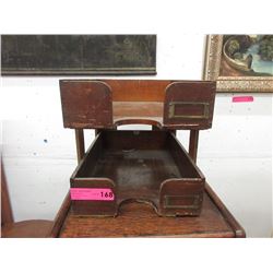 Vintage Oak 2-Level File Tray