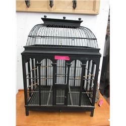 Functional Victorian Style Bird Cage - Wood & Wire