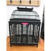 Image 1 : Functional Victorian Style Bird Cage - Wood & Wire