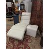 Image 1 : Leather Like Lounge Chair & Stool