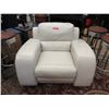 Image 1 : Large Wide Leather Like Arm Chair - 44" Wide