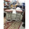 Image 1 : Pair of 30" Chrome Swivel Stools