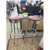 Image 1 : Pair of 30" Chrome Swivel Stools