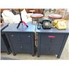 Pair of Wood 2 Door Night Stands Painted Blue
