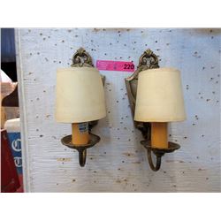 Pair of Brass Wall Sconces