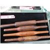 4 Vintage 12” Lacquered Wood Rolling Pins