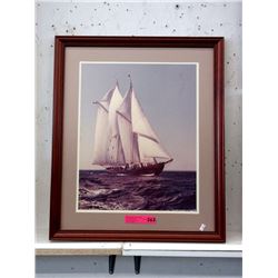 Framed Photographic Print of Canadian Sailing Ship