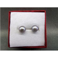 New 14KT Gold Pearl Stud Earrings