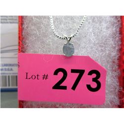 1 Carat Solitaire Sapphire Pendant Necklace