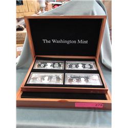 8 x 4 Oz. Washington Mint .999 Silver Bars