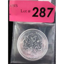 1 Oz. Niue Double Dragon .999 Silver Coin