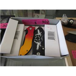 8 New Folding Knives - 3" Blades